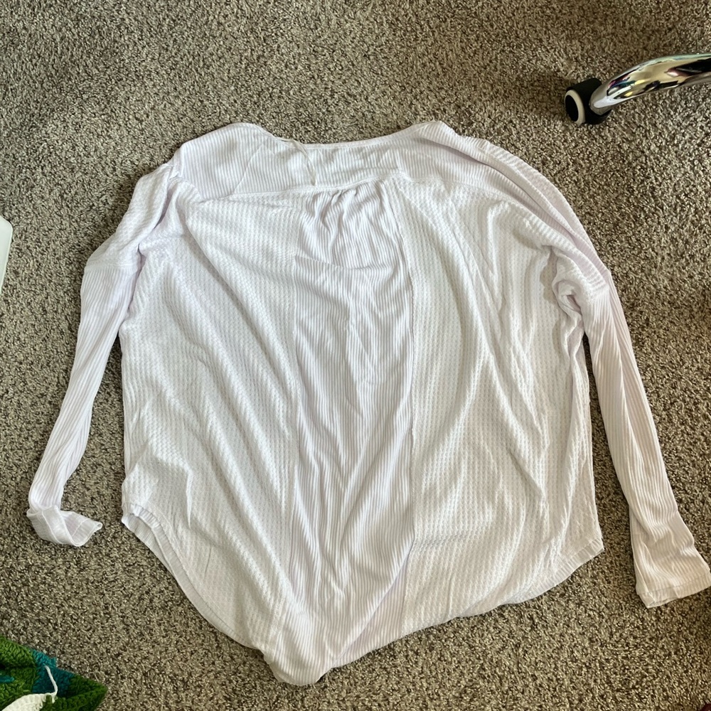 Free People Ribbed White Top - Picture 2 of 3